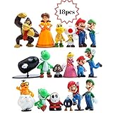 Coolinko 1 Jumbo Mario Toy Filled Plastic Easter Egg - 18 Assorted Characters Inside - Durable 8 Inch Easter Egg Hunt Party Favor Toy Pack