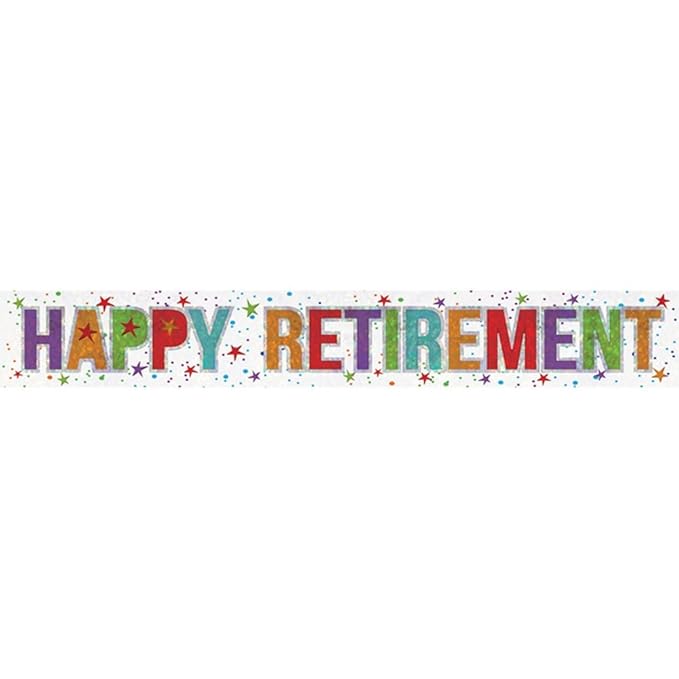 Amazon Com Retirement Banner Party Decoration Bunting Shiny