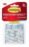 Command Wire Toggle Hook Value Pack TLTL, Medium, Clear, 12-Hooks