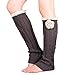 Pretty Soft Multi Color Options knit Knee High Boot Leg warmers with handmade flower accessory Lace trim (dark gray)