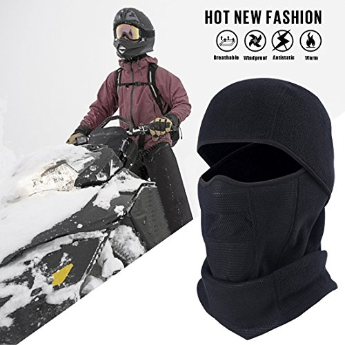 Xianheng Balaclava Face Mask Winter Outdoor Sports Cold Weather Neck Warmer Windproof for Men Women SKi Cycling Motorcycle Snowboard Hiking Running,Black