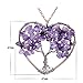 sedmart Tree of Life Amethyst Pendant Vintage Ancient Copper Wisdom Purple Heart Gemstone Necklace Birthstone Jewelry