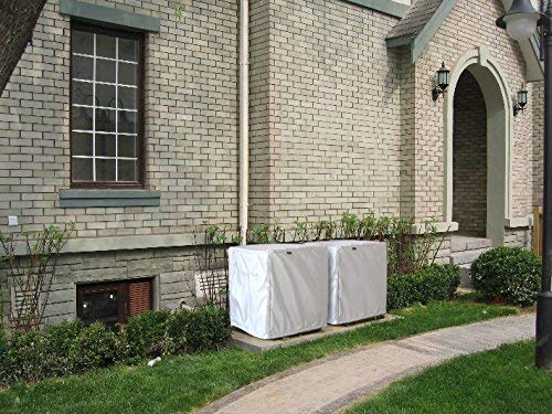 Air Conditioner Cover Water Resistant Fits 27 Width x 26 Depth x 28 Height Covered Mesh Vent Airflow 8 YR Warranty Heavy Duty Waterproof Durable Winter Outdoor