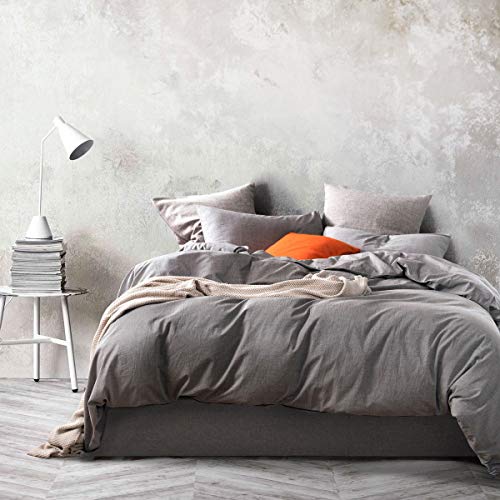 image for ATsense Duvet Cover King, 100% Washed Cotton, Bedding Duvet Cover Set,