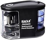 Eagle Automatic Pencil Sharpener - Sundries Organizer - Heavy Duty Helical Blade- Battery Operated