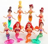E&L Set of 8 pcs Mermaid Dolls, 3.9
