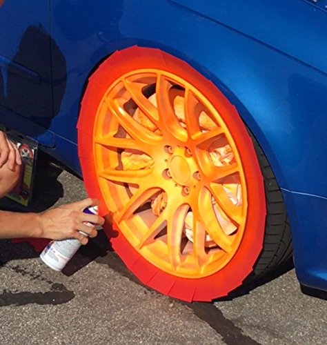 Plasti Shields - Reusable Wheel Paint Shields - Mask Your Wheels in 30 Seconds - 92 Textured Cards for 4 Wheels at a Time