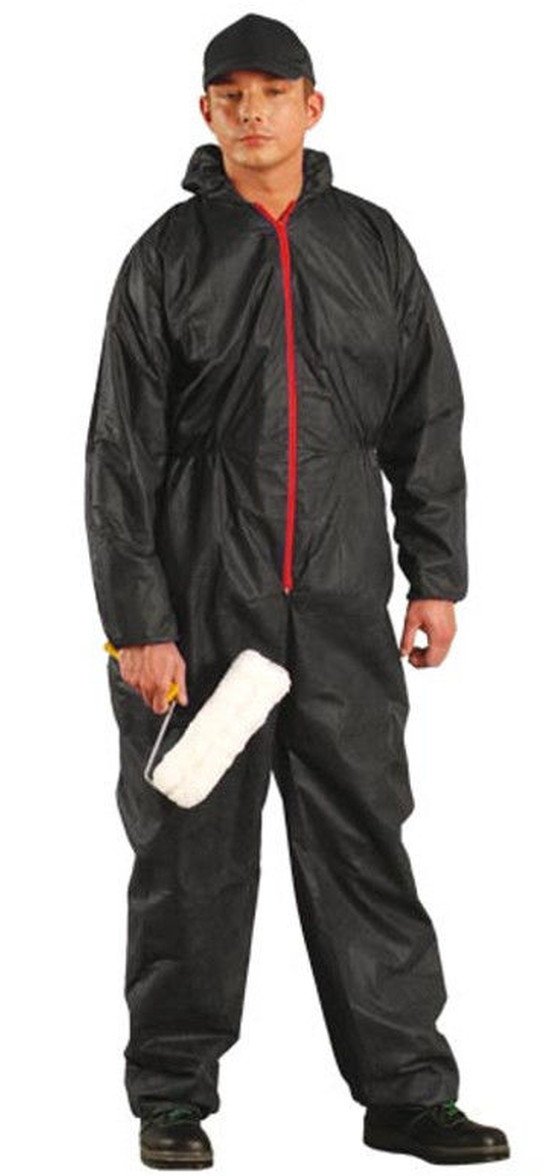 black disposable overalls