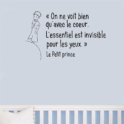 Stickers Muraux Hiboux Home Decor Francais Le Petit Prince Citations Enfants Garcons Chambre Chambre Prince Amazon Fr Bricolage