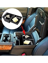 Bandeja organizadora de repuesto para consola central VANJING para vehículos GM Silverado Sierra Suburban Tahoe Yukon, bandeja de inserción de suelo frontal, Negro