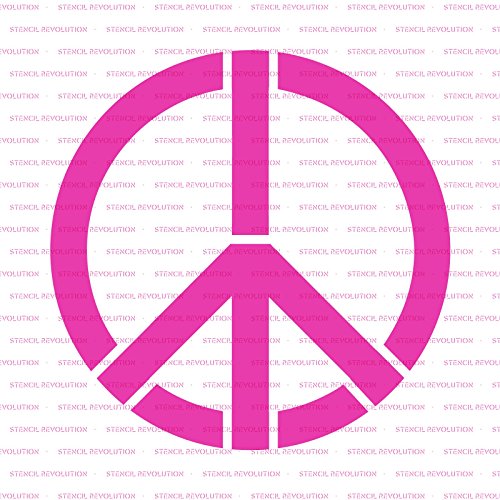 Hippie Stencil - Peace Sign Print, Peace Signs