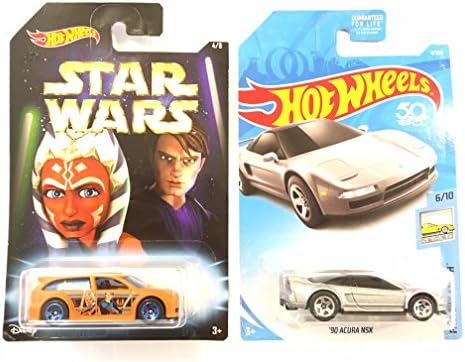 Hot Wheels "MASTER &amp; APPRENTICE" AUDACIOUS (ANAKIN SKYWALKER &amp; AHSOKA TANO) &amp; BONUS: Hot Wheels 2018 50th Anniversary Factory Fresh '90 Acura NSX 4/365, Silver