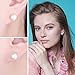 JewelryPalace 6-10mm Freshwater Cultured Pearl Button Ball Stud Earrings 925 Sterling Silver