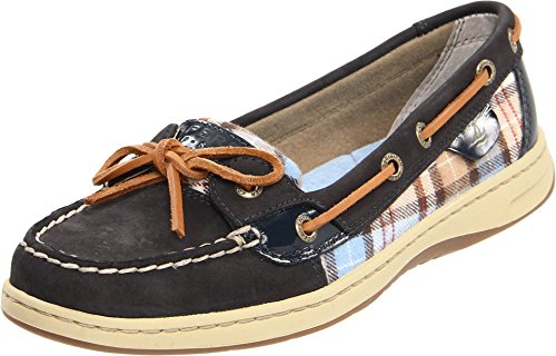 Angelfish, Navy Nubuck/Blue Plaid 