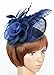 Womens Fascinators Hat with Headband Navy Blue