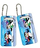 Rikki KnightTM Winter Scene With Skating Penguins Design Luggage Identifier Tags (Set of 2)