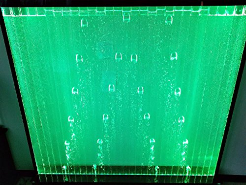 Fountain Bubble Wall Display Panel 79 Inches Square Free Standing Multi Color LED Light Restaurant Bar Club Salon Entry Foyer Model P52