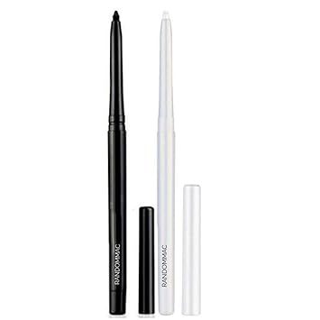RANDOMMAC COMBO long lasting Drama Eyeconic Kajal Black and White (set of 2)