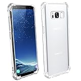 SENQIAO Samsung Galaxy S8 Case Cover TPU Crystal Clear with Air Cushion Technology Anti-scratch and Shockproof (S8-Crystal Clear)