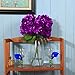 Luyue 5 Big Heads Artificial Silk Hydrangea Bouquet Fake Flowers Arrangement Home Wedding decor (Dark Purple)