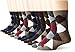 Mens Argyle Dress Socks Cotton Blend 12 Pair, Assorted Colors