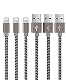 iPhone Cable,BECASO 3Pcs 5Ft/1.5M iPhone Charger Braided Lightning to USB Cable Cord Charger Compatible with iPhone 7 7 Plus 6 6s 6 plus 6s plus, iPhone 5 5s 5c,iPad, iPod and More