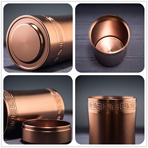 Ryyland-Home Teiera Creativa Lega di Alluminio Tea Caddy archiviazione può Portatile Tea Viaggio di archiviazione può… - immagine 5