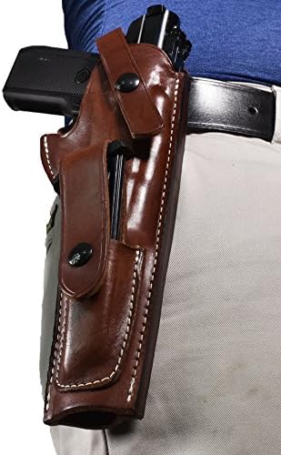 MK-22 Ruger Leather Holster with Mag Pouch | Leather Holster for Ruger MK I, II, III with 5.5-Inch Barrel and Mag Pouch