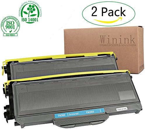 Winink(2PK Black)New Compatible With Brother TN360 High Yield Toner Cartridge for Brother HL-2140/2150N/7030/7340/7040/7450.Lenovo LJ2200/LJ2200L/LJ2250/LJ2250N/M7205/M7215/M7250/M7250N/.