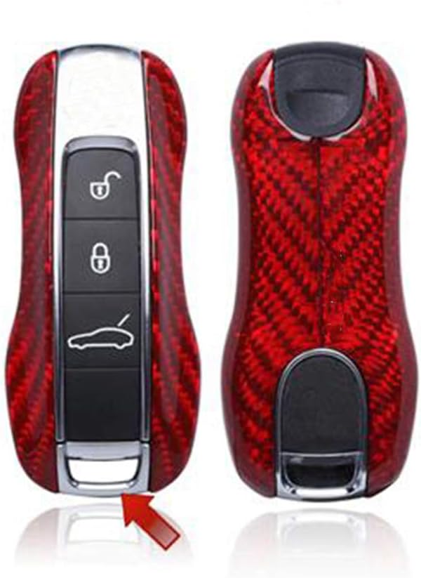 DYBANP Carbon Fiber Remote Key Case Shell Cover For Porsche Panamera 970 971 Cayenne Macan Boxster Cayman 981 982 718 991 911 918