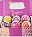 Sweet Retreat Birthday Bubble Bath Bombs Gift Set by Two Sisters Spa. 6 Large 99% Natural Fizzies for Women, Teens and Kids. Moisturizes Dry Sensitive Skin. Releases Color, Scent, and Bubbles.