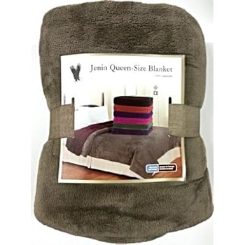 Amazon.com: Queen Size Fleece Blanket Solid Taupe Soft ...