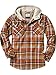Legendary Whitetails Men's Hooded Shirt Jacket Flannel Berber Lined Polyfill Insulated, Arrowood Barnwood Plaid, Large