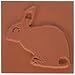 Deep Red Stamps Bunny Rabbit Rubber Stamp