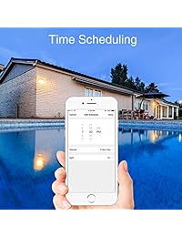 Interruptor de luz inteligente, interruptor de luz inteligente WiFi con mando a distancia y temporizador, funciona con Alexa,  Home e IFTTT, no requiere bujes, instalación fácil y segura, ETL y FCC listados., 1650.00watts, 125.00 volts