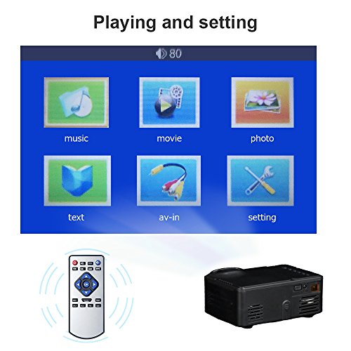 image for iDeer Life iDeer LCD Mini Projector,Multimedia Potable Home Theater Pr