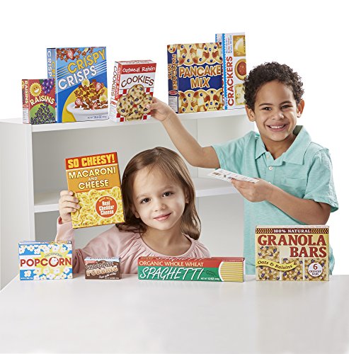image for Melissa & Doug Let's Play House! Grocery Shelf Boxes (Pretend Play, Pr