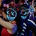 Halloween LED Mask for Adults and Kids Scary Light up Mask for Halloween Festival Party