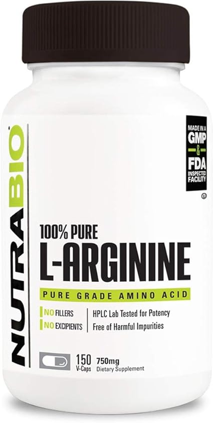 Amazon Com Nutrabio Pure Fermented L Arginine Supplement 150