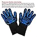 ASHLEYRIVER BBQ Grill Glove Extreme Heat Resistant Oven Gloves for Cooking, Grilling, Baking-11 Inch 1 Pair-Small Lady Size