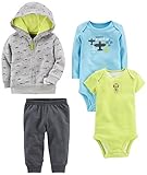 Simple Joys by Carter's Boys' 4-Piece Little Jacket Set, Grey Airplane, 18 Months