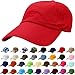 Falari Classic Baseball Cap Dad Hat 100% Cotton Soft Adjustable Size Red