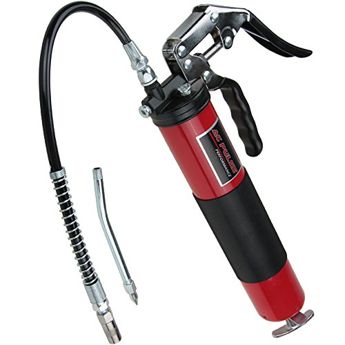 6000 PSI Heavy Duty Professional Quality Pistol Grip Style Grease Gun with 14.5 Oz. grease,Includes 18 inch Flex Hose