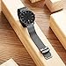 Unisex All Black Minimalist Quartz Wristwatch Ultra Thin with Date and Milanese Mesh Band or Strap for Gift(Black Gray)