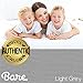 Bare Home Queen Bed Skirt - 15-Inch Tailored Drop Easy Fit - Bed Skirt for Beds - Center & Corner Pleats (Queen, Light Grey)
