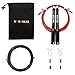 WODSKAI Speed Jump Rope-360° Swivel Ball Bearing-Adjustable Skipping Ropes-Best for Double Unders, MMA, WOD, Crossfit, Boxing Training-Come with a Carrying Bag, Free Extra Cable