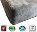 dogbed4less Orthopedic Gel Memory Foam Dog Bed with Microsuede Gray Cover, Waterproof Liner and Extra Replacement Pet Bed Case, Large 41X27X4 Inch