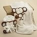 Baby Aspen, Hug Me Monkey Plush Velour Baby Blanket, Beige, One Size
