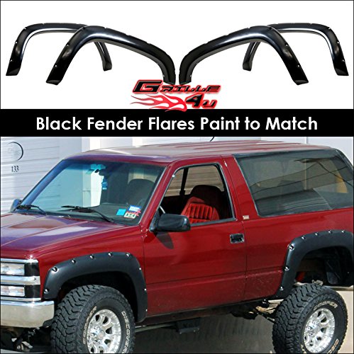 XTREME TRUX OE Style Fender Flares For 95-99 Chevy Tahoe / GMC Yukon – Paintable Black (Set Of 4)