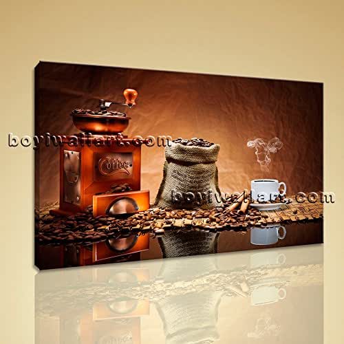 Large Contemporary Canvas Wall Art Print Coffee Restaurant